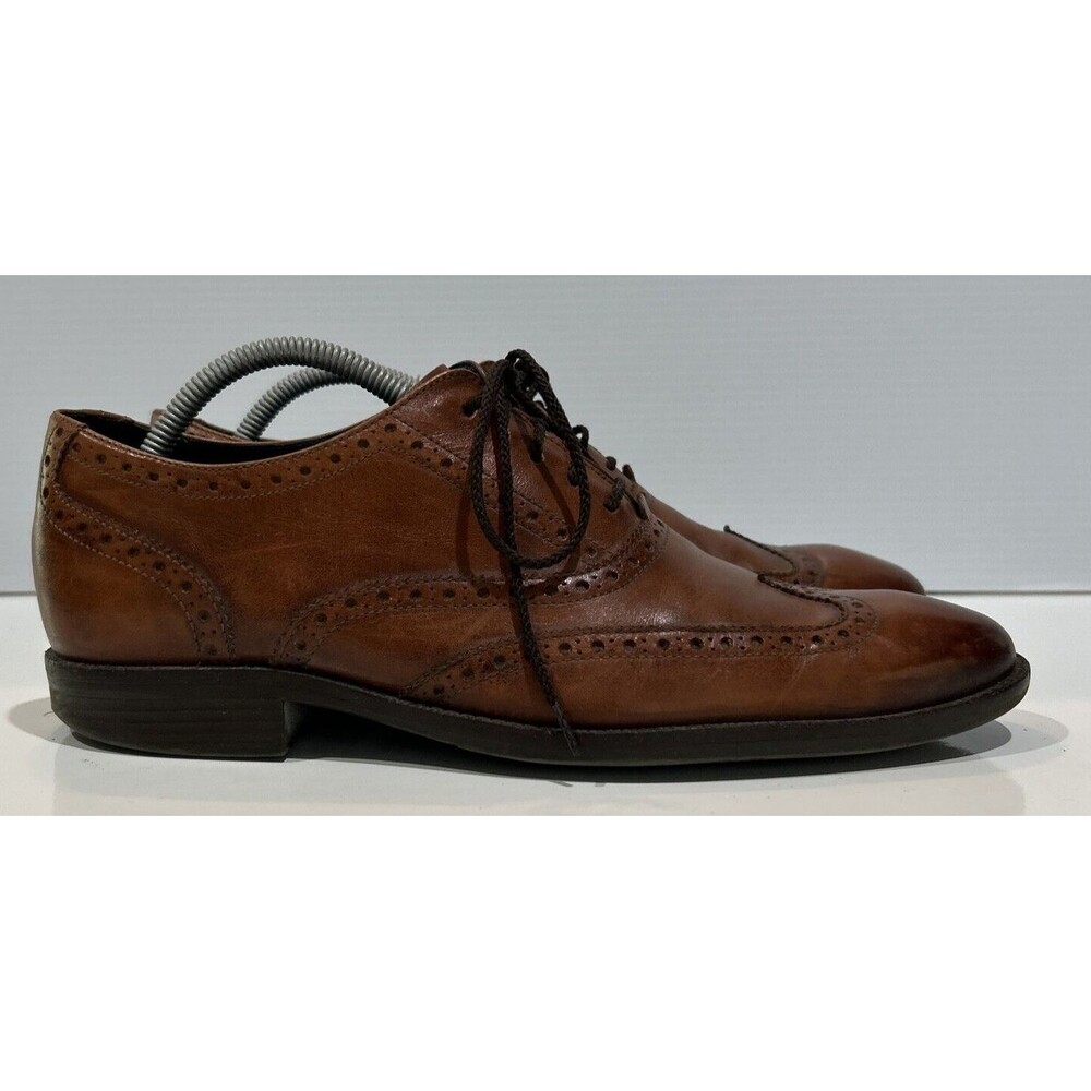Cole Haan Wayne Wingtip Oxford Shoes Mens 10.5 M British Tan Lace Up C30687